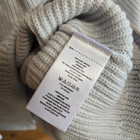 Joie Tandou Mockneck Wool Sweater NWT S Ballad Blue Bishop Sleeve Pullover Cozy - Picture 5 of 5